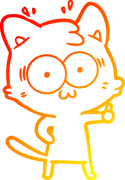 İnsan tarafından çizilmiş bir çizgi filmin sıcak eğimli çizimi.