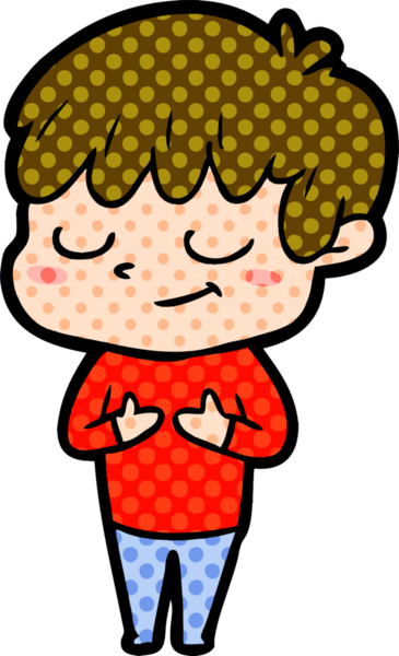 Bir insan tarafından çizilmiş mutlu çocuk çizgi filmi.