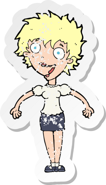 Bir insan tarafından çizilmiş heyecanlı bir karikatürün gerilimli yapıştırması.