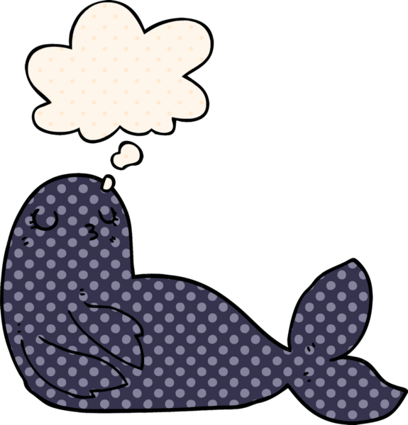 Bir insan tarafından çizilmiş, düşünce baloncuklu çizgi film mührü.