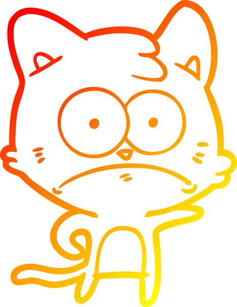 Bir insan tarafından çizilen çizgi film karakterinin sıcak gradyan çizimi