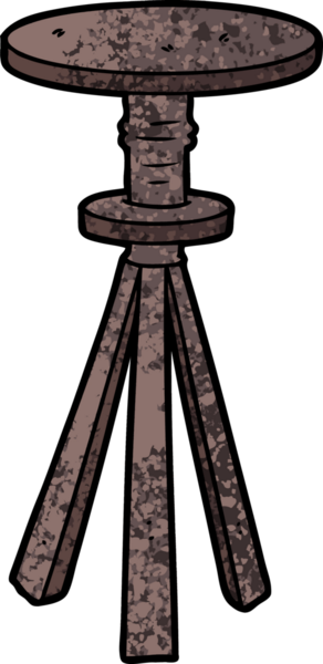 bir insan tarafından çizilmiş bir tabure.