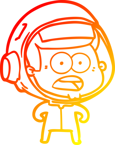 Bir insan tarafından çizilmiş bir çizgi film çizimi, astronotu şaşırttı.