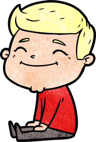 Bir insan tarafından çizilmiş mutlu çizgi film adamı.