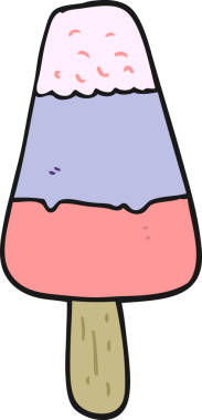 Bir insan tarafından çizilmiş buz lolipopu.