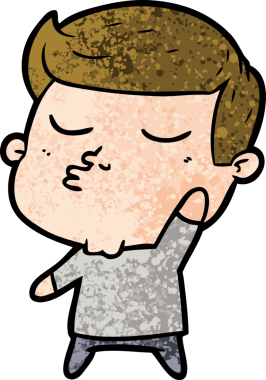 Bir insan tarafından çizilmiş karikatür mankeni adam.