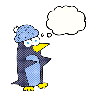 Bir insan tarafından çizilmiş serbest çizim baloncuk pengueni.