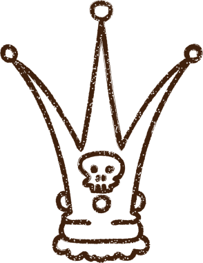 Bir insan tarafından çizilen Cadılar Bayramı Taç Kömürü