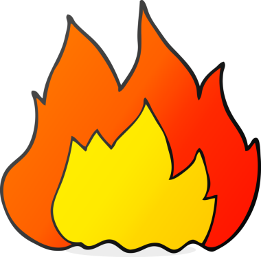 Bir insan tarafından çizilmiş serbest çizgi film ateşi