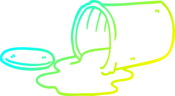 Bir insan tarafından çizilmiş soğuk gradyan yemek karikatürü