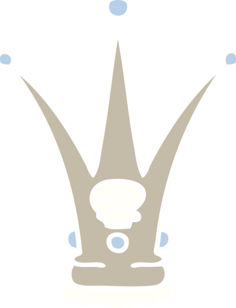 Bir insan tarafından çizilmiş garip bir çizgi film ölüm tacı.