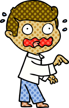 Çizgi film bir insan tarafından çizilmiş.