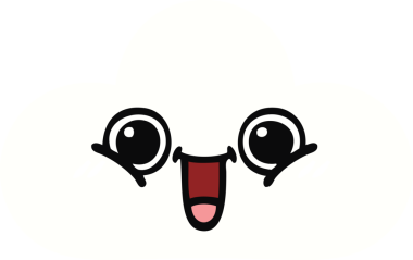 Bir insan tarafından çizilmiş bir bulutun düz renk retro karikatürü