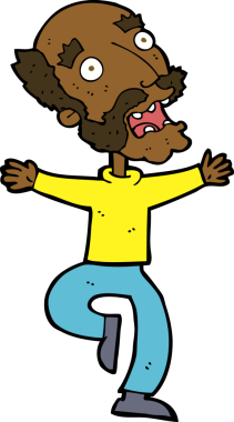 Karikatür ihtiyarı bir insan tarafından çizilmiş bir korku.