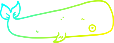 Bir insan tarafından çizilmiş karikatür deniz balinası çizimi.