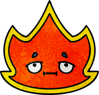 Bir insan tarafından çizilmiş bir ateşin retro grunge dokusu.