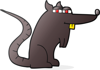 Bir insan tarafından çizilmiş serbest çizim kötü fare.