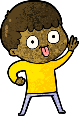 Bir insan tarafından çizilmiş çizgi film adamı.