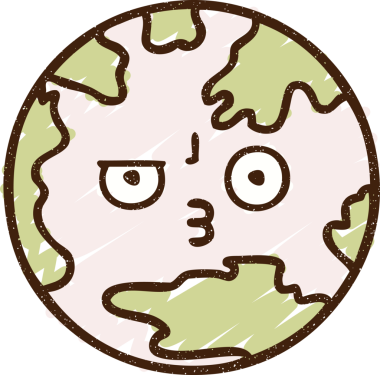 Bir insan tarafından çizilen şüpheli Dünya Tebeşiri