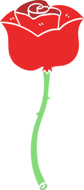 Bir insan tarafından çizilmiş düz renkli çizgi film.