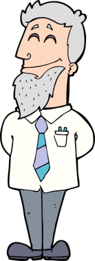 Bir insan tarafından çizilmiş karikatür psikoloğu