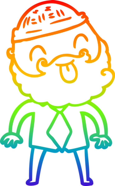 Sakallı, şapkası ve gömleği bir insan tarafından çizilmiş bir adamın çizimi.