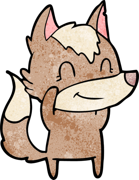 Bir insan tarafından çizilmiş dost canlısı bir kurt.