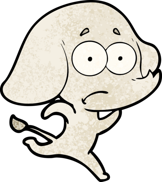 bir insan tarafından çekilen, güvenilmez bir fil çizgi filmi.