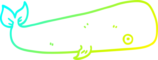 Bir insan tarafından çizilmiş karikatür deniz balinası çizimi.