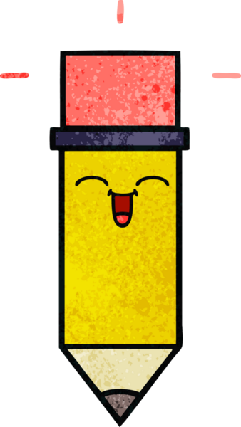 Bir insan tarafından çizilmiş bir kalemin retro grunge doku karikatürü