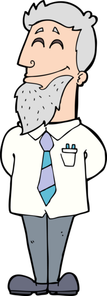 Bir insan tarafından çizilmiş karikatür psikoloğu