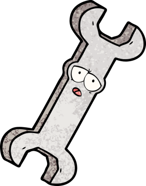 Bir insan tarafından çizilmiş çizgi film anahtarı.