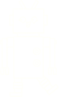 Bir insan tarafından çizilen Çılgın Robot Tebeşiri