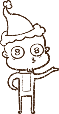 Bir insan tarafından çizilen Noel Uzaylı Kömürü