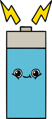 Bir insan tarafından çizilmiş güzel bir pil karikatürü.