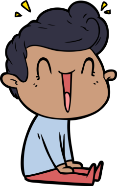 Bir insan tarafından çizilmiş heyecanlı bir çizgi film.