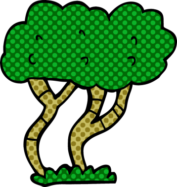 Bir insan tarafından çizilmiş karalama ağacı.