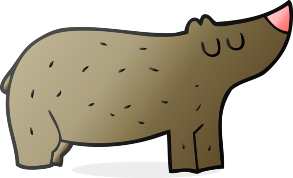 Bir insan tarafından çizilmiş serbest çizim çizgi film ayısı.