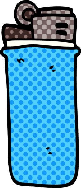 Bir insan tarafından çizilmiş tek kullanımlık karalama çakmağı.