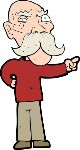 Çizgi film, yaşlı adamın bir insan tarafından çizilmesinden rahatsız olmuş.