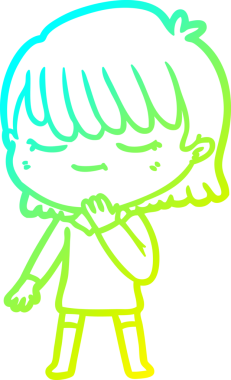 Bir insan tarafından çizilmiş bir karikatür kadın çizimi.