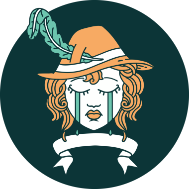 Ağlayan insan ozanın simgesi Bir insan tarafından çizilmiş pankartıyla