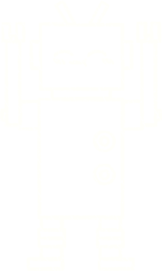 Bir insan tarafından çizilen robot tebeşiri.