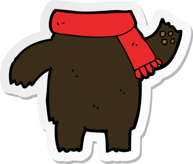 Bir insan tarafından çizilmiş oyuncak ayı vücudunun çıkartması.