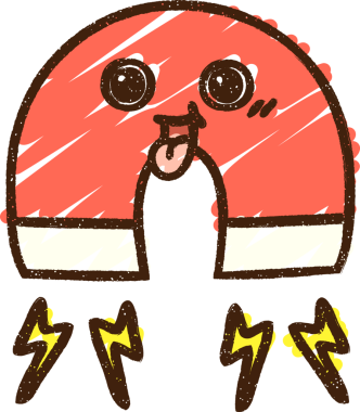 Bir insan tarafından çizilen mıknatıs tebeşiri