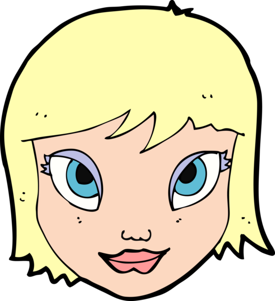 Bir insan tarafından çizilmiş bir kadın yüzü.