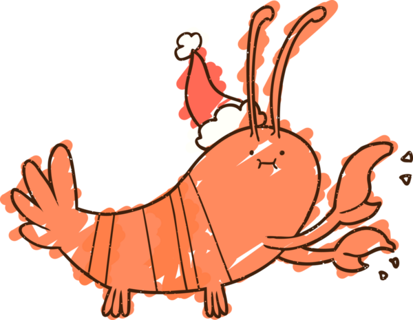 Bir insan tarafından çizilmiş Noel Istakozu Tebeşiri