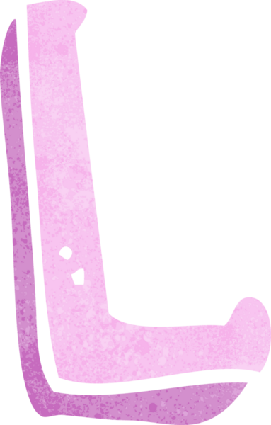 Bir insan tarafından çizilmiş L harfi.