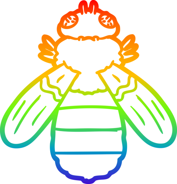 gökkuşağı gradyan çizgi çizimi bir insan tarafından çizilmiş çizgi bir arı