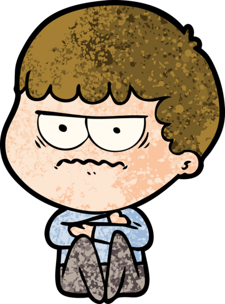 Bir insan tarafından çizilmiş rahatsız bir adam.